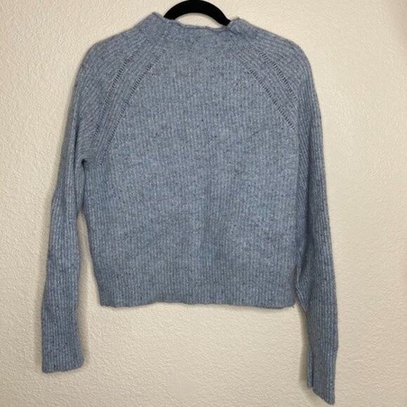 J Crew Speckled Merino Wool Mock Neck Sweater Medium - Picture 7 of 8